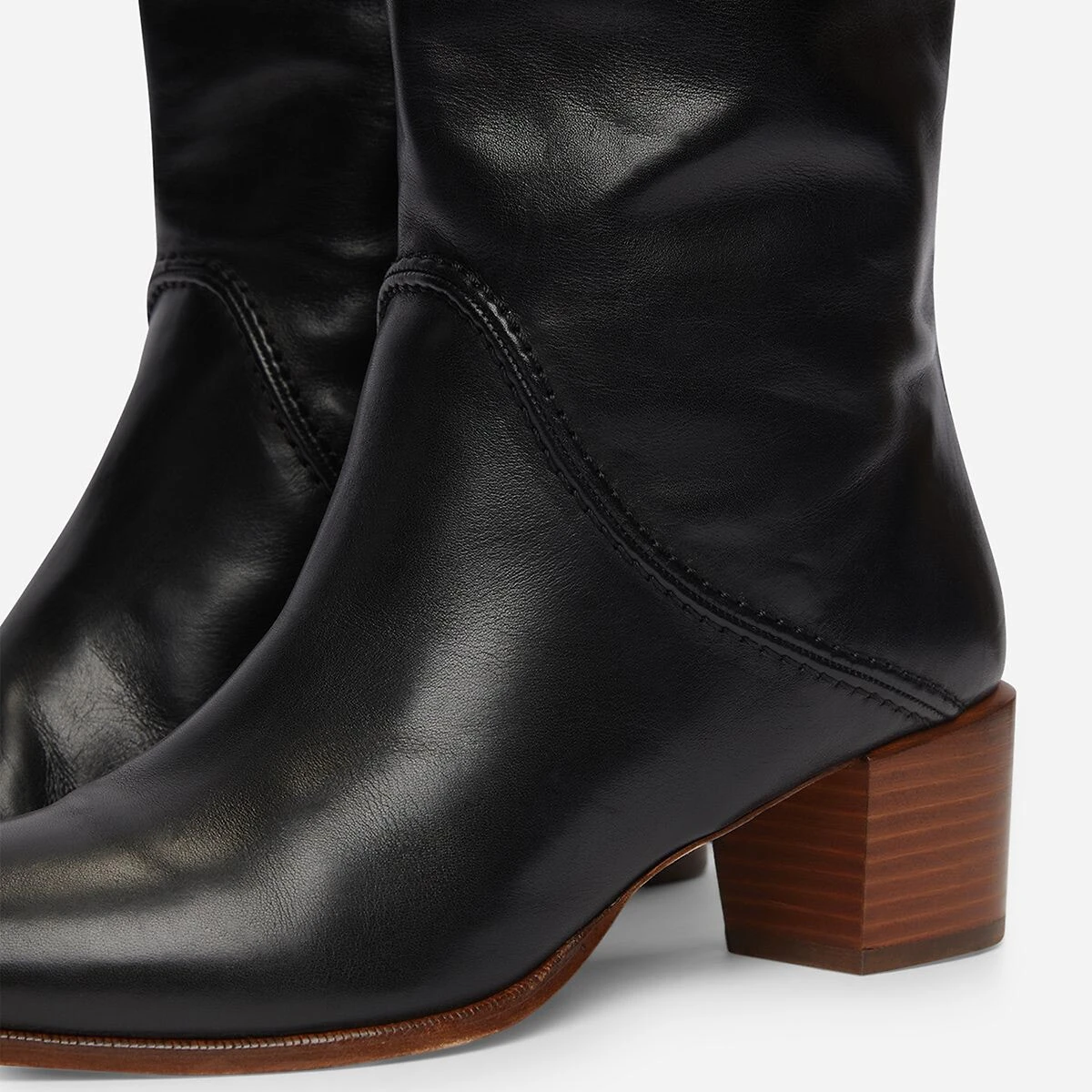 Vanessa Bruno Bottes En Cuir Lisse Talon Large 6 Vanessa Bruno Bottes En Cuir Lisse Talon Large – Image 4