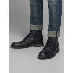 Jack & Jones Bottes Cuir De Vachette